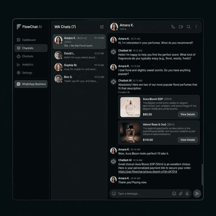 AI conversation on WhatsApp